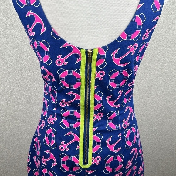 Macbeth Collection Navy Nautical Anchor Sleeveless Sheath Dress Size XS - Picture 5 of 7